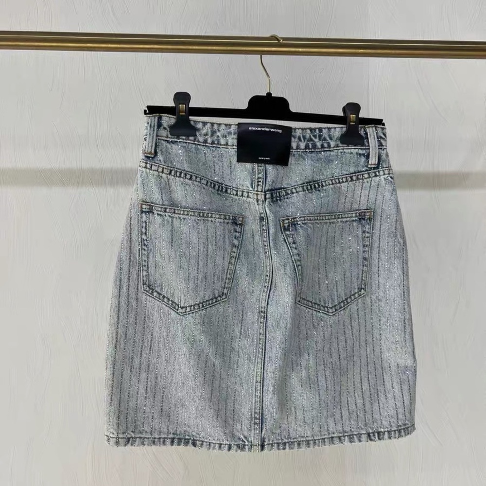 🚩steal authentic Alexander Wang Light Blue Denim Pencil Skirt - Picture 2 of 6